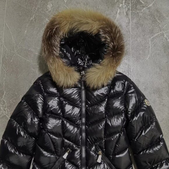 Moncler Puffer Coat with Fur Trim - Picture 2 of 8